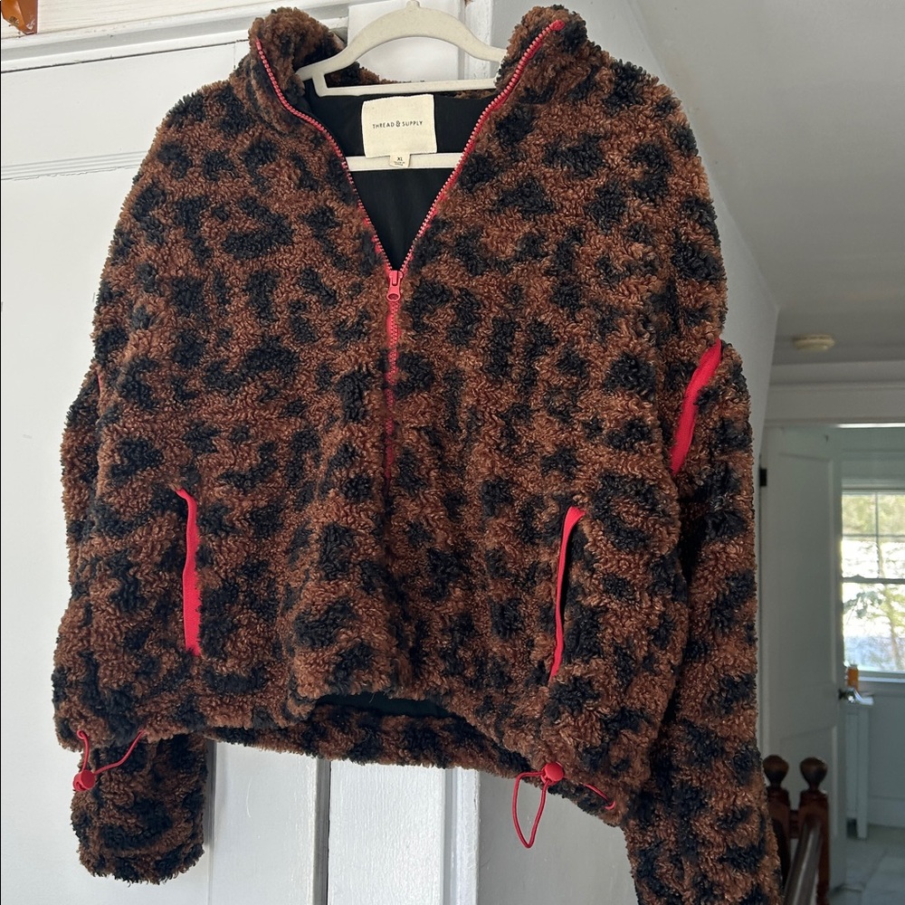 Cozy Leopard Full Zip Fleece